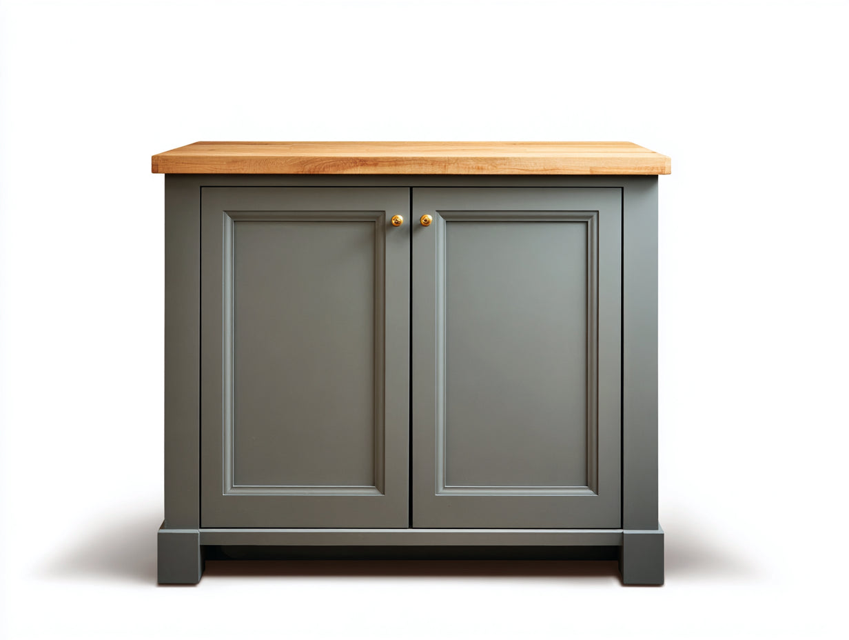Aparadores de madera 120x45x92 cm - gris-natural - estilo clásico para comedor
