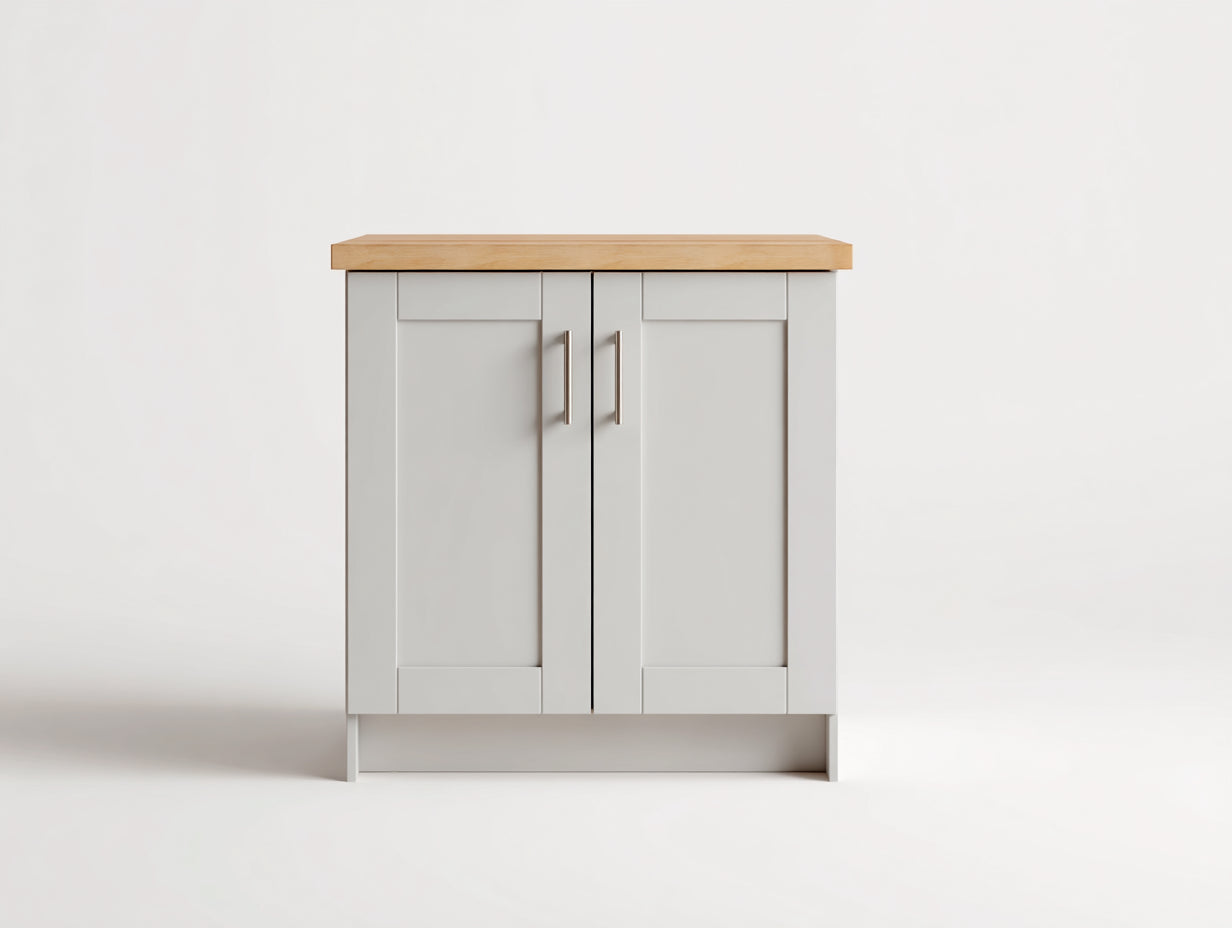 Aparadores de madera 80x40x95 cm - blanco-natural - diseño compacto para comedor