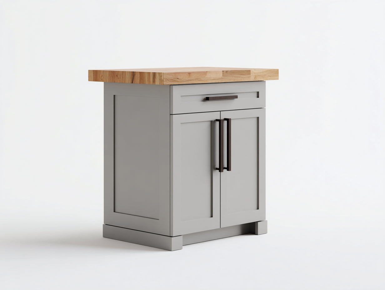 Aparadores de madera 85x42x92 cm - gris claro-natural - diseño funcional para comedor